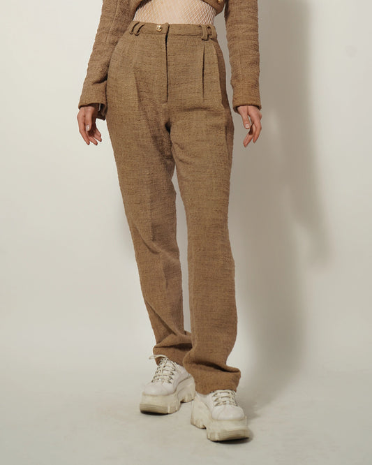 BEIGE TEXTURED PANT - Wabi Sabi