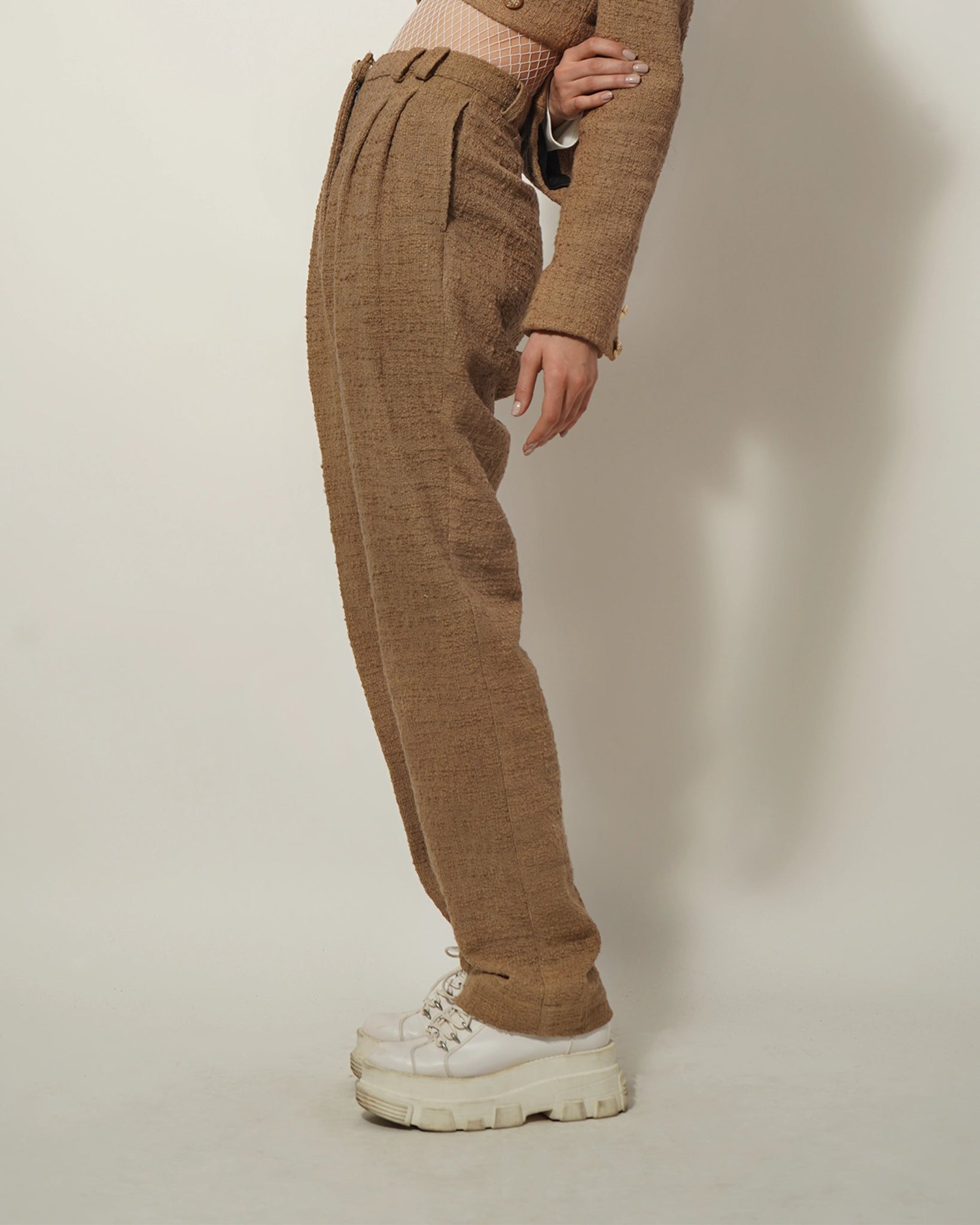 BEIGE TEXTURED PANT - Wabi Sabi