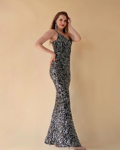 EVELYN GOWN (SILVER) - Wabi Sabi