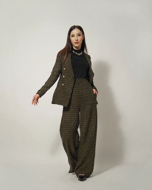 KNITTED BLAZER-PANT SET - Wabi Sabi