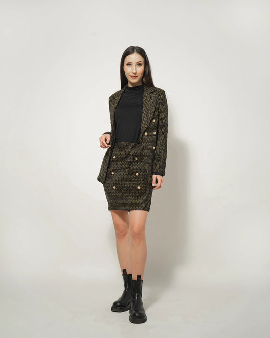 KNITTED BLAZER SKIRT SET - Wabi Sabi