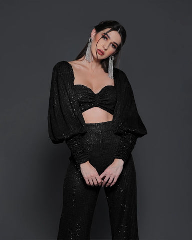 LUCY CO-ORD (BLACK) - Wabi Sabi
