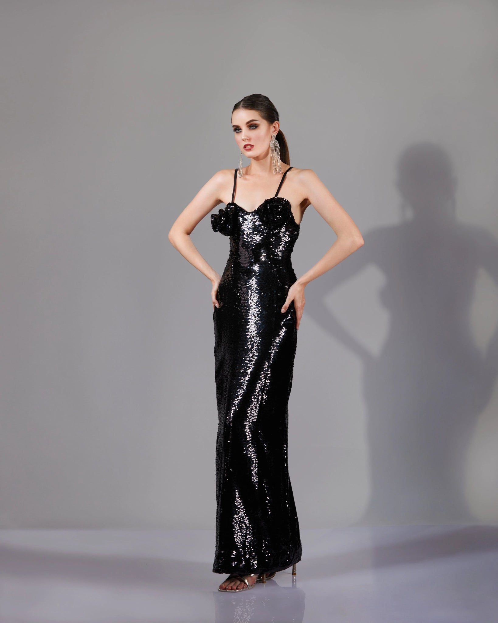 NOIR BLACK ROSE GOWN - Wabi Sabi