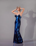 NOIR BLUE ROSE GOWN - Wabi Sabi