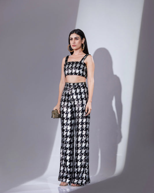 NOIR CROP TOP-PANT SET - Wabi Sabi