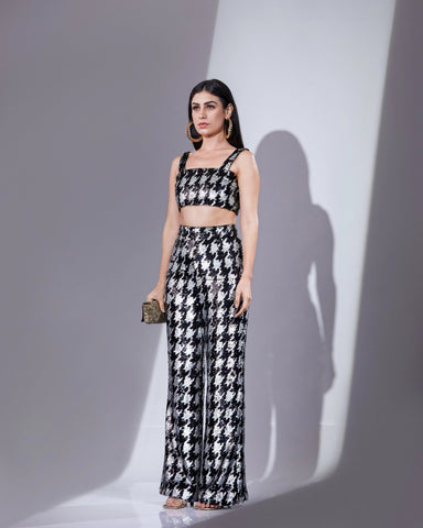 NOIR CROP TOP-PANT SET - Wabi Sabi