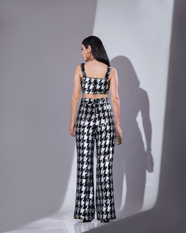 NOIR CROP TOP-PANT SET - Wabi Sabi
