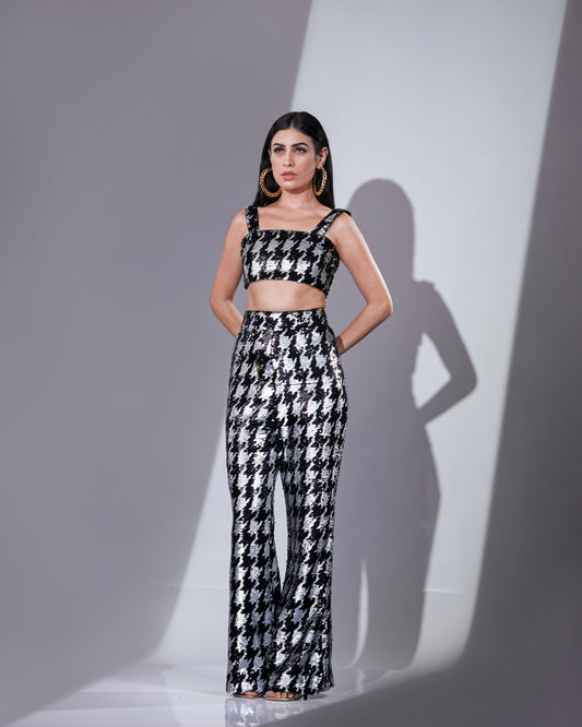 NOIR CROP TOP-PANT SET - Wabi Sabi