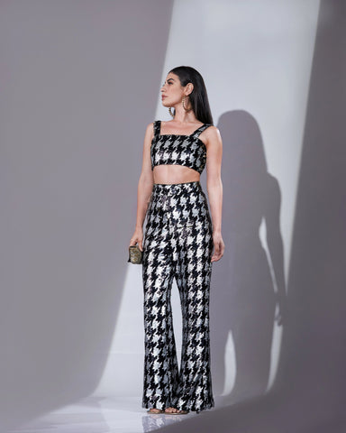 NOIR CROP TOP-PANT SET - Wabi Sabi