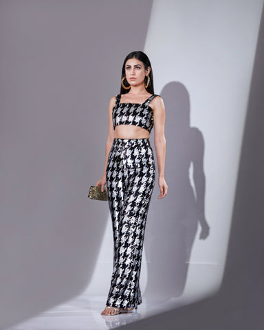 NOIR CROP TOP-PANT SET - Wabi Sabi