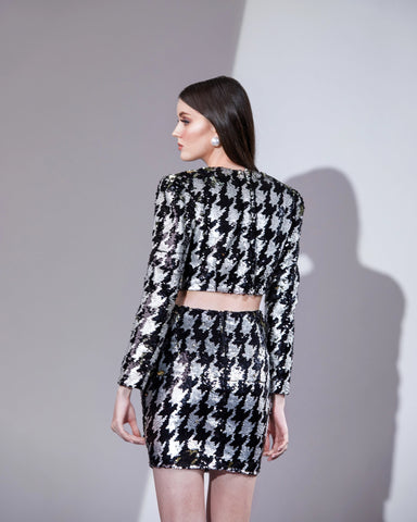 NOIR POWER TOP-MINI SKIRT SET - Wabi Sabi