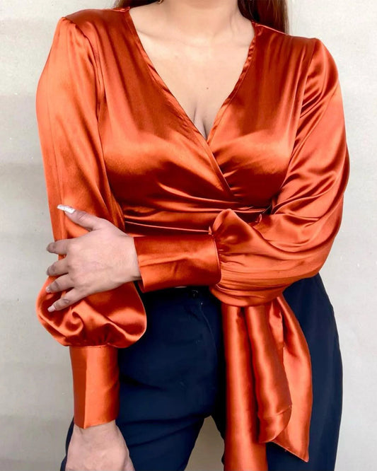 ORANGE GRACIA WRAP TOP (MULTIWAY) - Wabi Sabi