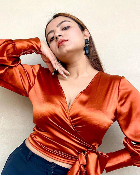 ORANGE GRACIA WRAP TOP (MULTIWAY) - Wabi Sabi
