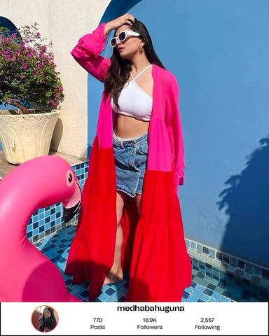 PINK LYLA SHRUG (MEDHA BAHUGUNA) - Wabi Sabi