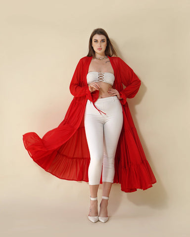 RED LYLA SHRUG - Wabi Sabi