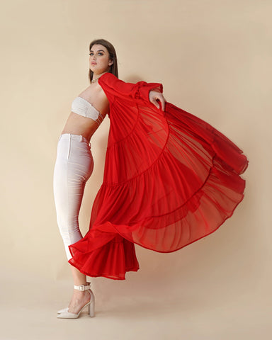 RED LYLA SHRUG - Wabi Sabi
