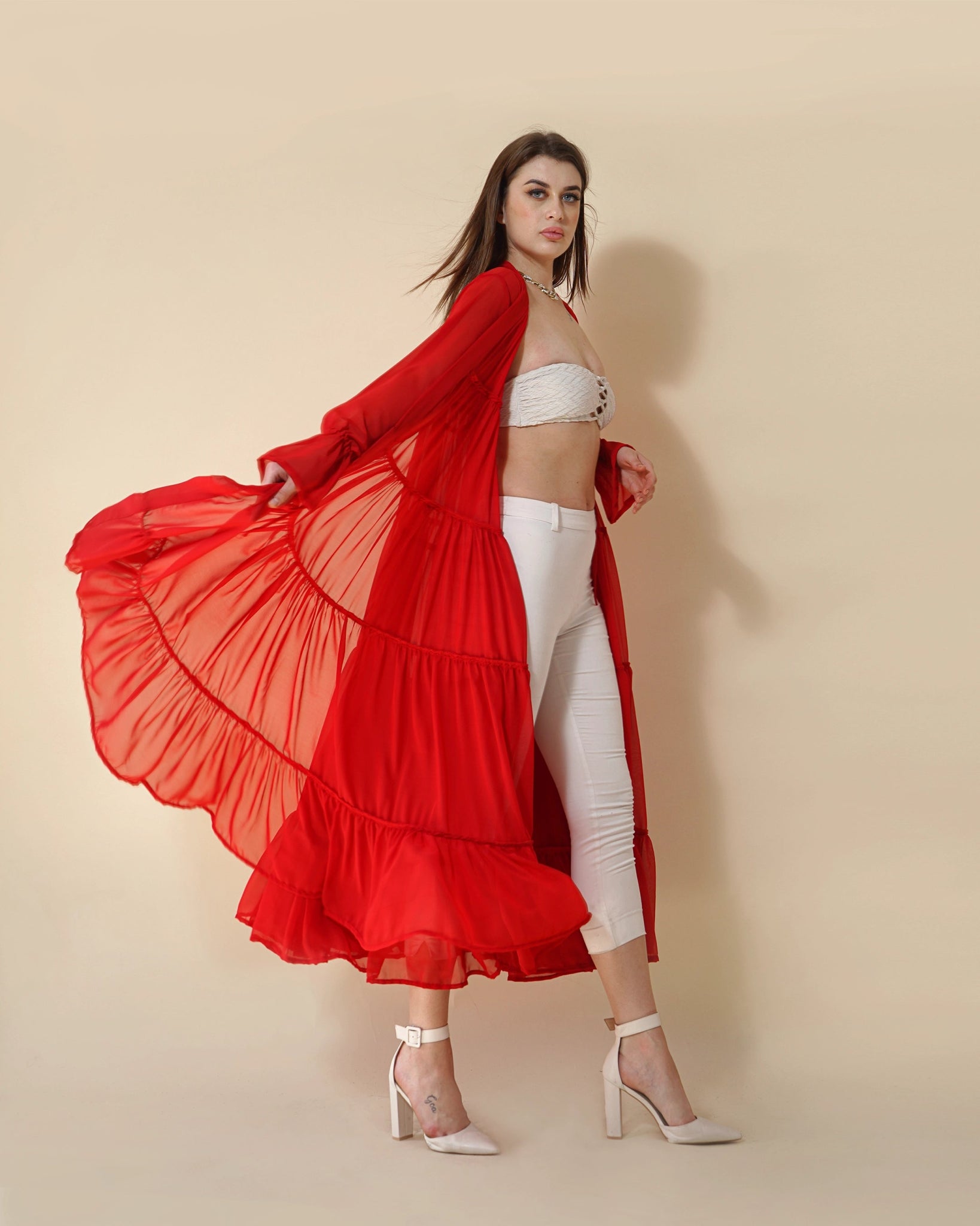 Red Lyla Shrug Buy the Classy Women Shrugs Online Wabi Sabi