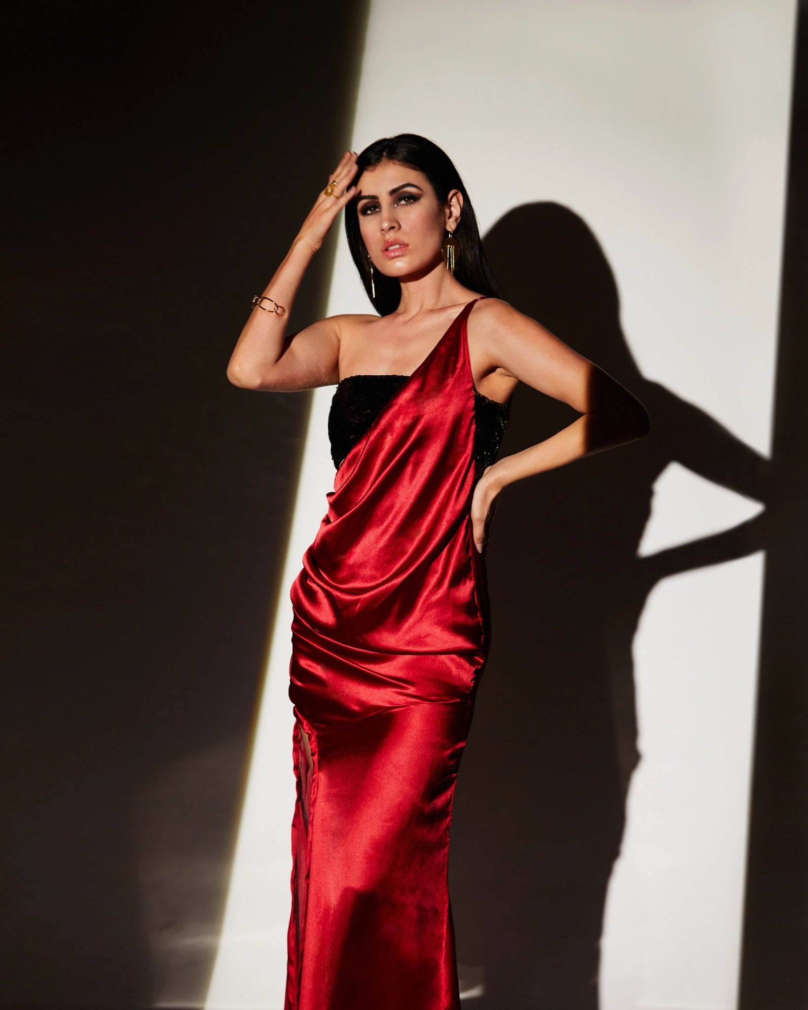 RED SATIN GOWN - Wabi Sabi
