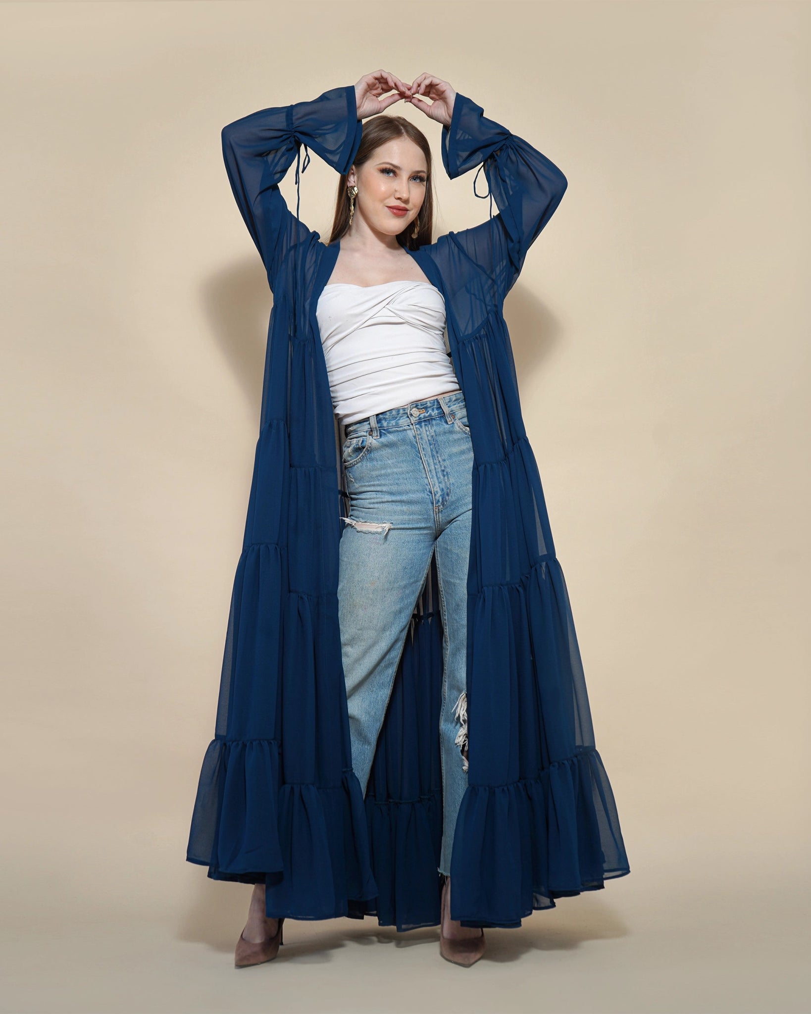 ROYAL BLUE LYLA SHRUG - Wabi Sabi