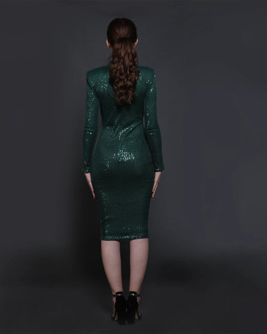 SIENNA DRESS (EMERALD GREEN) - Wabi Sabi