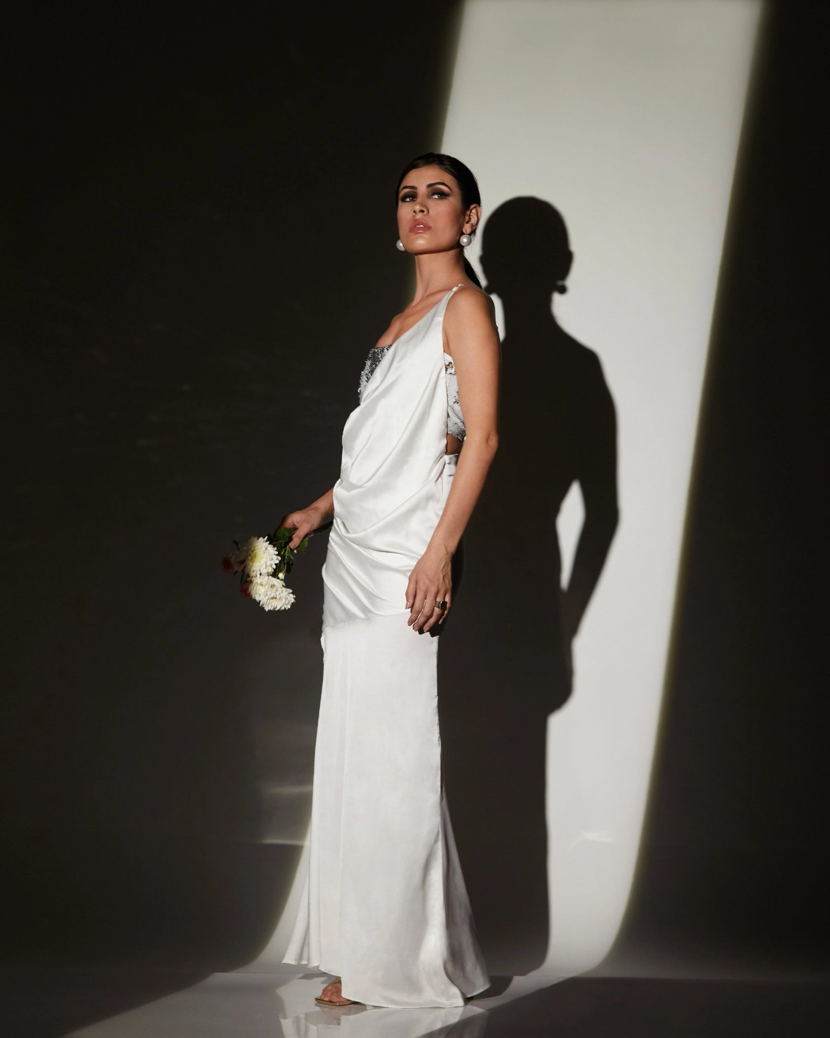 WHITE SATIN GOWN - Wabi Sabi